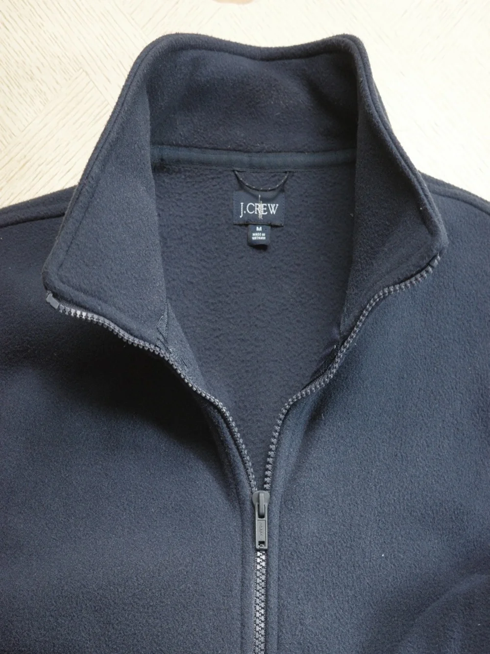J.Crew Men's Navy Fleece Jacket (M)
